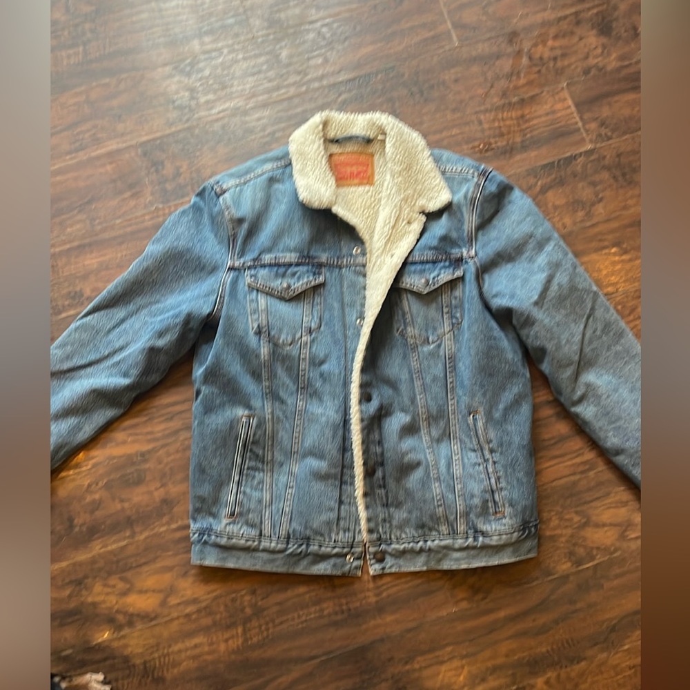 Denim insulated jacket